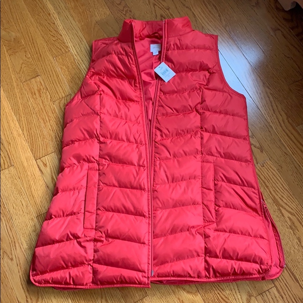 NWT J. Jill Down side-zip puffer vest